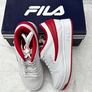 Fila A-Low Sneakers in White and Red